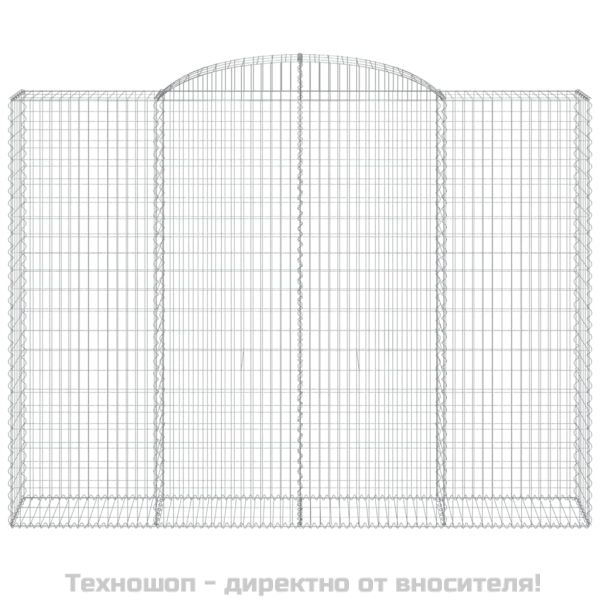 Дъговидна габионна кошница 300x50x220/240 см поцинковано желязо