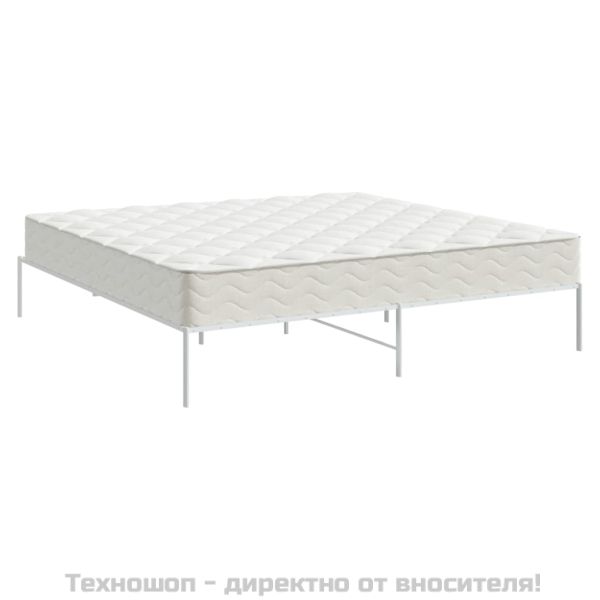 Метална рамка за легло, бяла, 180x200 см
