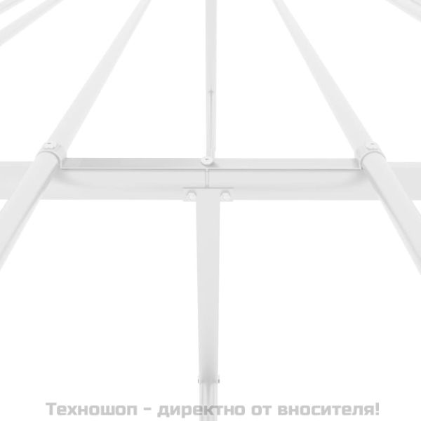 Метална рамка за легло, бяла, 135x190 см