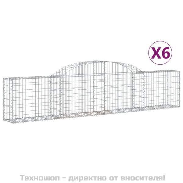 Габионни кошници арка 6 бр 300x30x60/80 см поцинковано желязо