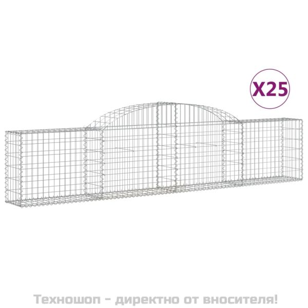 Габионни кошници арка 25 бр 300x30x60/80 см поцинковано желязо