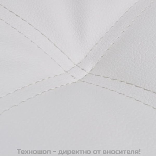 Кушетка с възглавница, бяла, изкуствена кожа