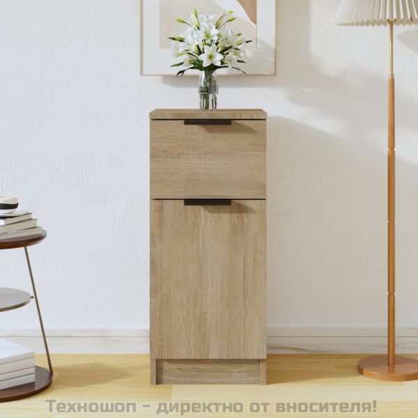 Сайдборд, дъб сонома, 30x30x70 см, инженерно дърво