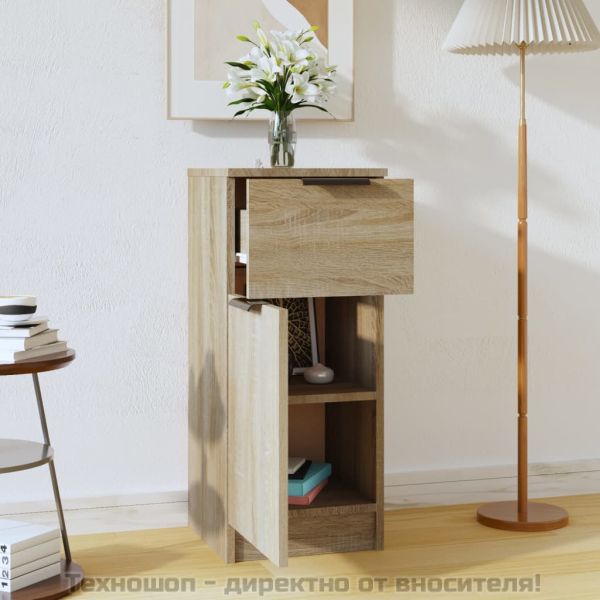 Сайдборд, дъб сонома, 30x30x70 см, инженерно дърво