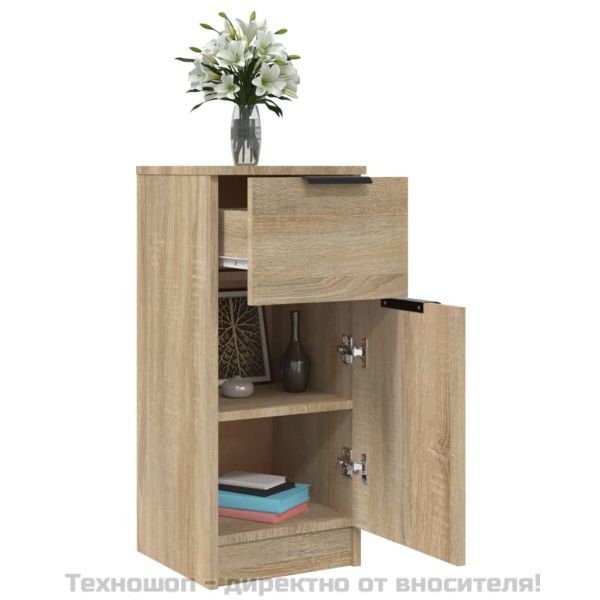 Сайдборд, дъб сонома, 30x30x70 см, инженерно дърво