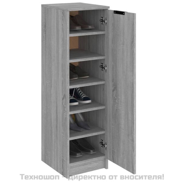 Шкаф за обувки, сив сонома, 30x35x100 см, инженерно дърво