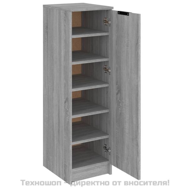 Шкаф за обувки, сив сонома, 30x35x100 см, инженерно дърво