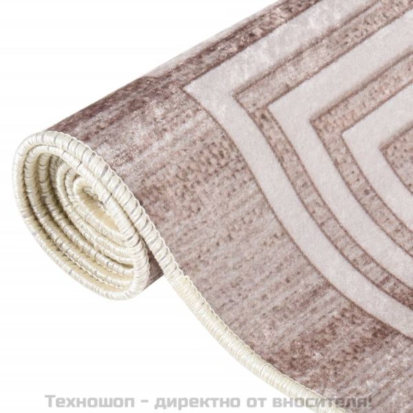 Килим, миещ се, бежов, 80x300 см