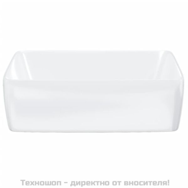 Мивка, бяла, 48x37x13 см, керамична, правоъгълна