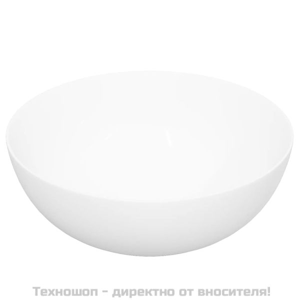 Мивка, бяла, 36x15 см, керамична, кръгла