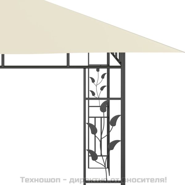 Шатра с комарник и LED стринг, 4x3x2,73 м, 180 г/м², кремава