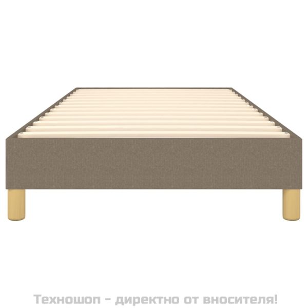 Рамка за легло с пружини, таупе, 100x200 см, плат