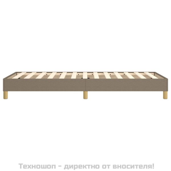 Рамка за легло с пружини, таупе, 100x200 см, плат