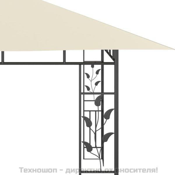 Шатра с мрежа против комари, 4x3x2,73 м, кремава, 180 г/м²