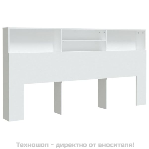 Табла за легло тип шкаф, бяла, 200x19x103,5 см
