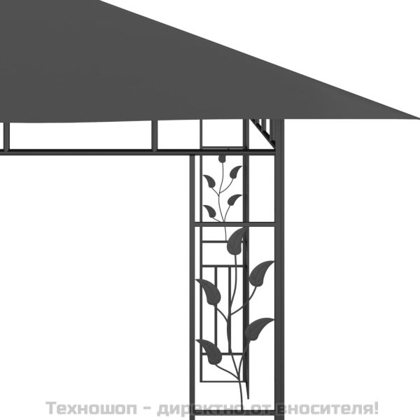 Шатра с мрежа против комари, 4x3x2,73 м, антрацит, 180 г/м²