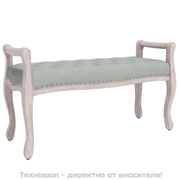 Пейка, светлосива, 110x45x60 см, кадифе