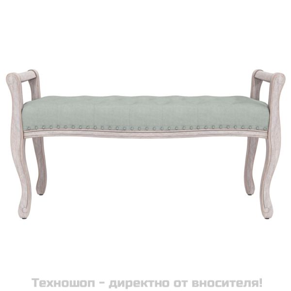 Пейка, светлосива, 110x45x60 см, кадифе