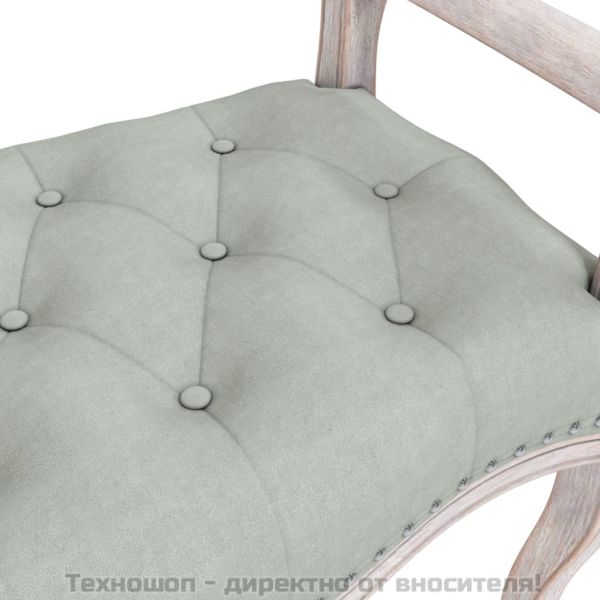 Пейка, светлосива, 110x45x60 см, кадифе