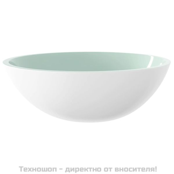 Стъклена мивка, 50x37x14 см, бяла
