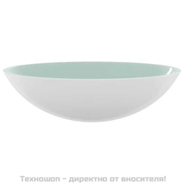 Стъклена мивка, 50x37x14 см, бяла