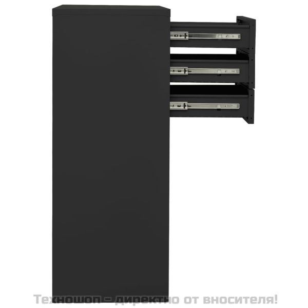 Офис шкаф, антрацит, 90x40x102 см, стомана