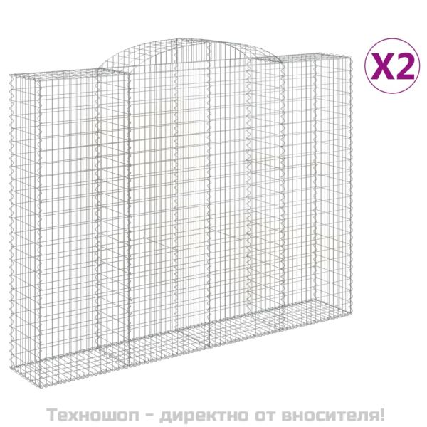 Габионни кошници арка 2 бр 300x50x220/240 см поцинковано желязо