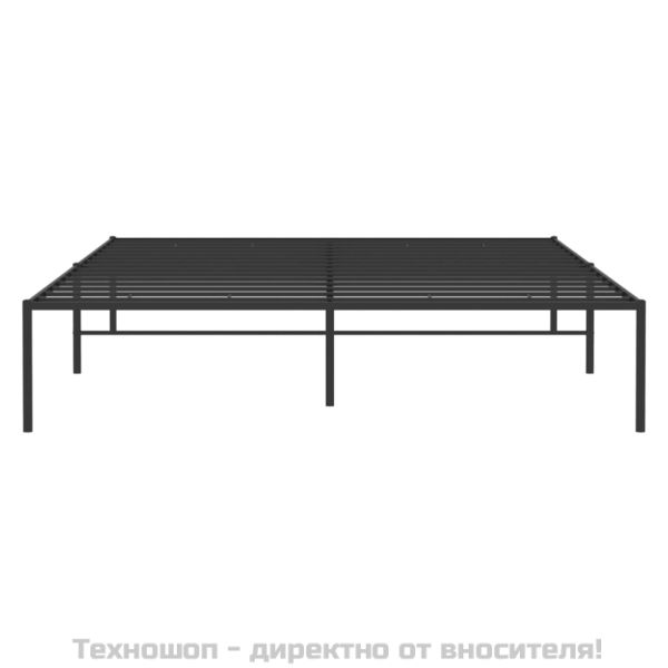 Метална рамка за легло, черна, 140x200 см