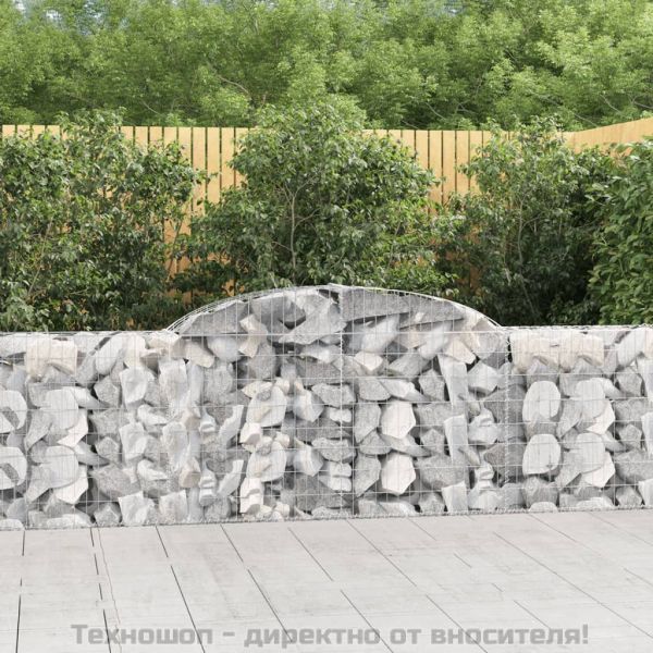 Габионни кошници арка 2 бр 300x30x80/100 см поцинковано желязо