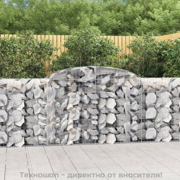 Габионни кошници арка 5 бр 300x50x100/120 см поцинковано желязо