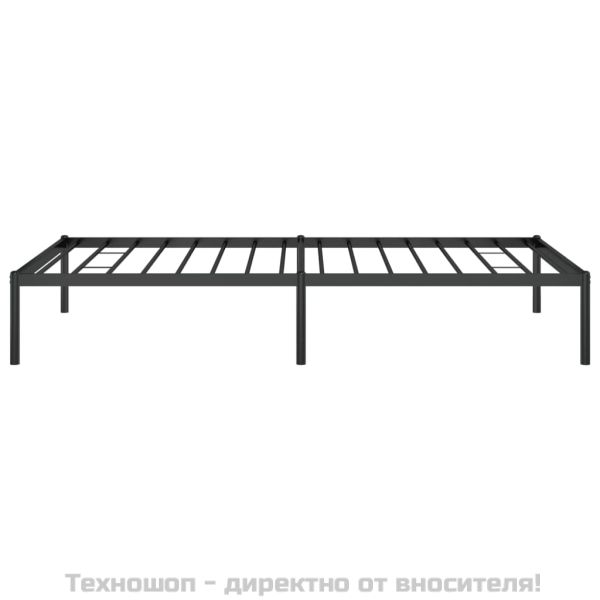 Метална рамка за легло, черна, 100x190 см