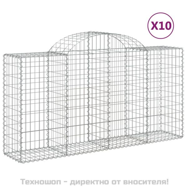 Габионни кошници арка 10 бр 200x50x100/120см поцинковано желязо