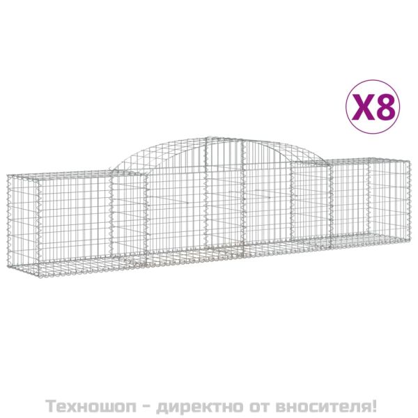 Габионни кошници арка 8 бр 300x50x60/80 см поцинковано желязо