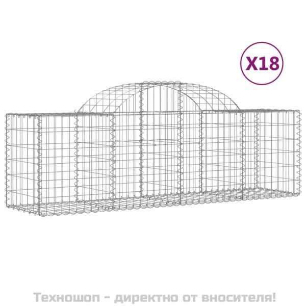 Габионни кошници арка 18 бр 200x50x60/80 см поцинковано желязо