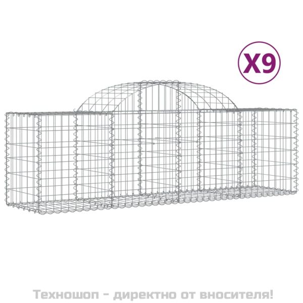 Габионни кошници арка 9 бр 200x50x60/80 см поцинковано желязо