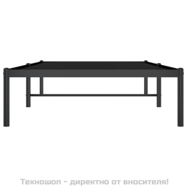 Метална рамка за легло, черна, 90x190 см