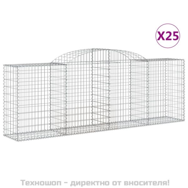 Габионни кошници арка 25 бр 300x50x100/120см поцинковано желязо
