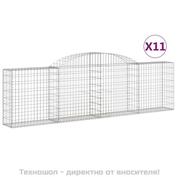 Габионни кошници арка 11 бр 300x30x80/100 см поцинковано желязо