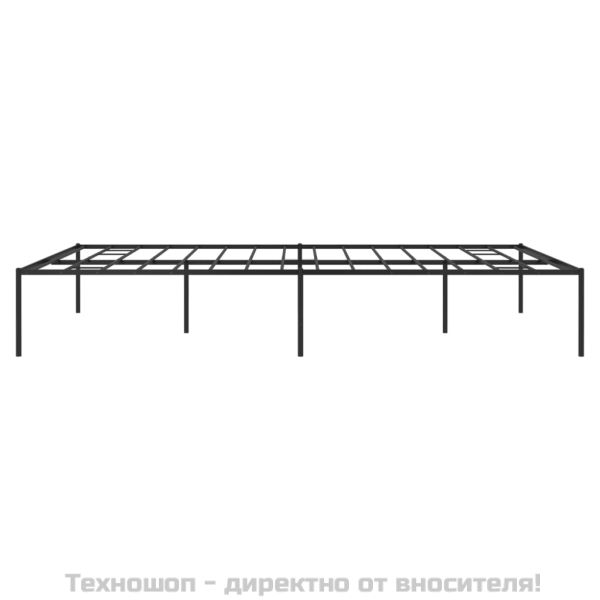 Метална рамка за легло, черна, 183x213 см