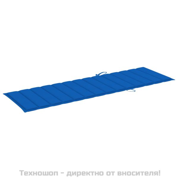 Сгъваем шезлонг с шалте, акациево дърво масив