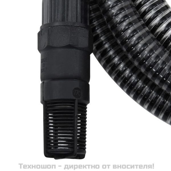 Смукателен маркуч с PVC конектори черен 1" 4 м PVC
