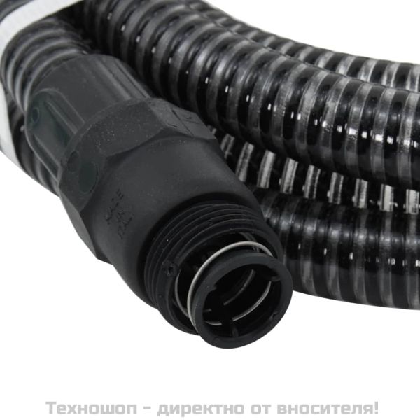 Смукателен маркуч с PVC конектори черен 1" 4 м PVC