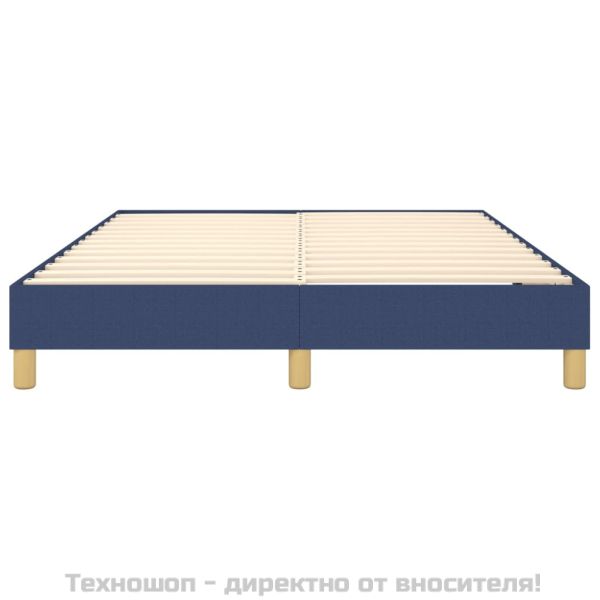 Рамка за легло с пружини, синя, 140x190 см, плат