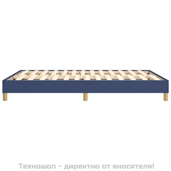 Рамка за легло с пружини, синя, 140x190 см, плат