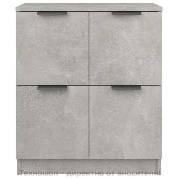 Сайдборди, 2 бр, бетонно сиви, 60x30x70 см, инженерно дърво