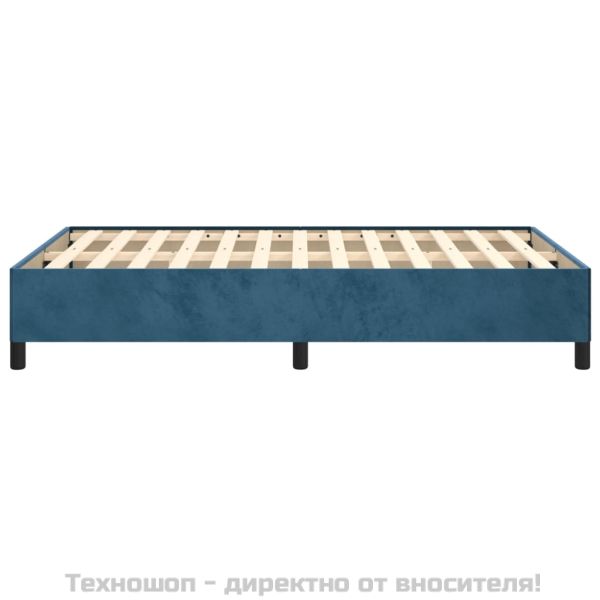 Рамка за легло без матрак, тъмносиня, 120x200 см, кадифе