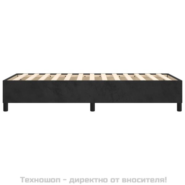 Рамка за легло с пружини черна 90x200 см кадифе