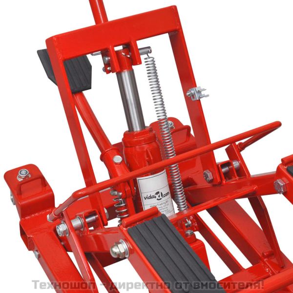 Червен хидравличен крик за мотор/АТВ, 680 кг