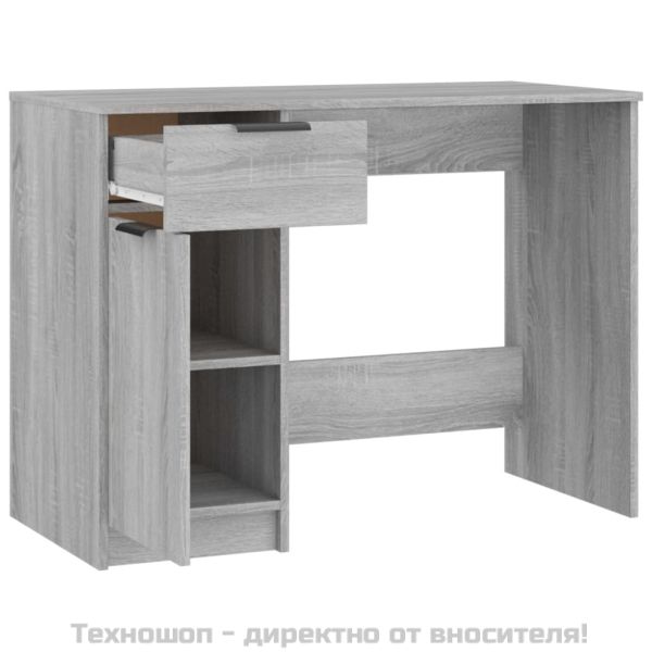 Бюро, сив сонома, 100x50x75 см, инженерно дърво