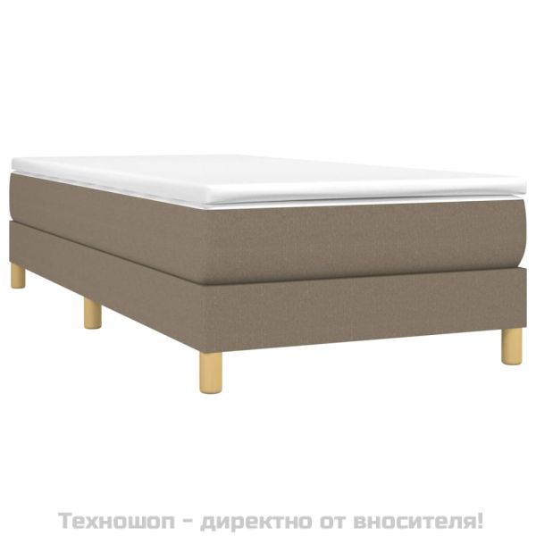 Рамка за легло с пружини, таупе, 80x200 см, плат